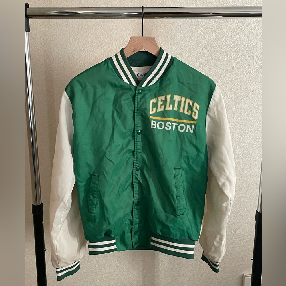 Vintage Boston Celtics Chalkline varsity jacket size small mens